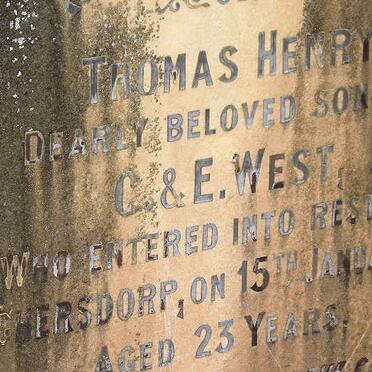 WEST Thomas Henry -1902