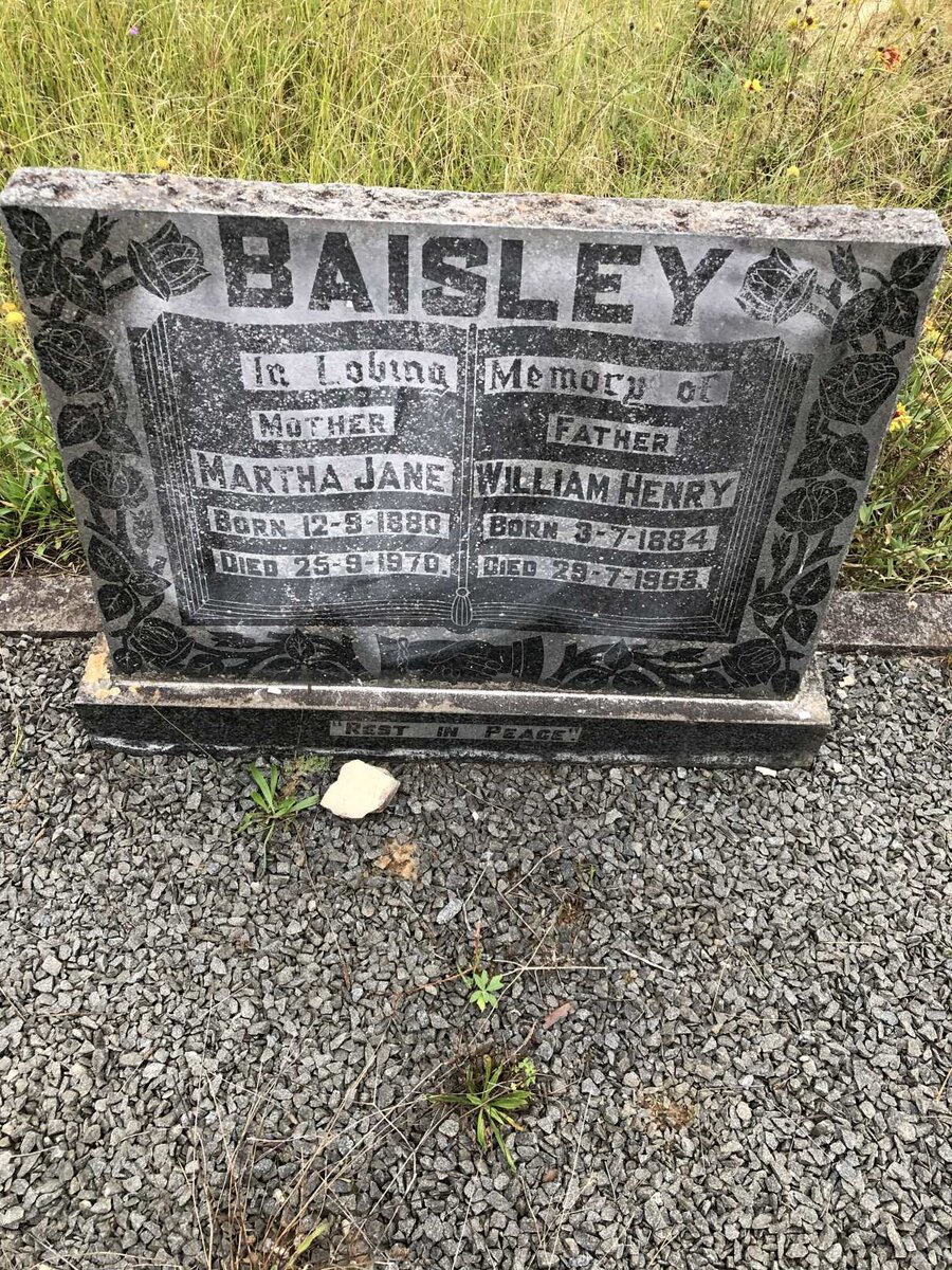 BAISLEY William Henry 1884-1968 &amp; Martha Jane 1880-1970