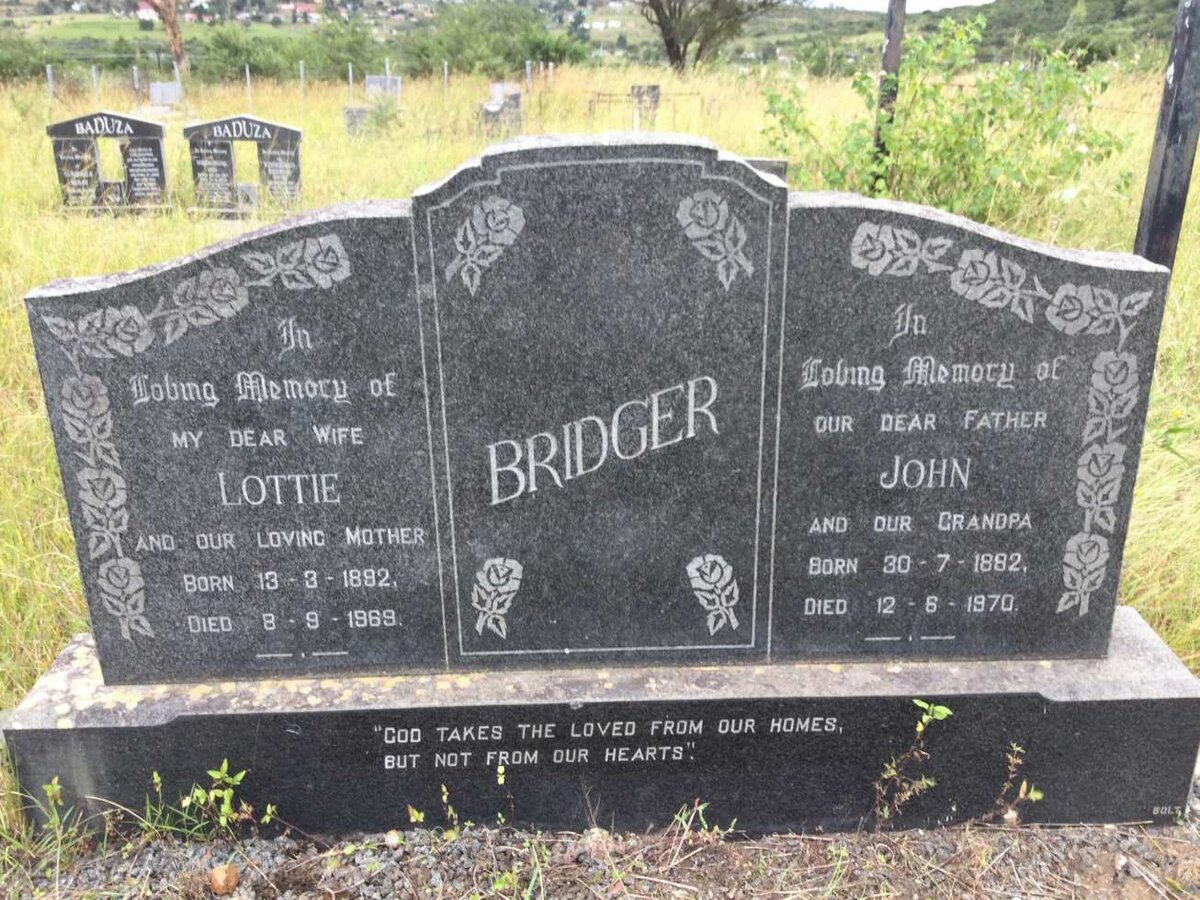 BRIDGER John 1882-1970 &amp; Lottie 1892-1969