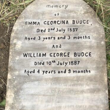 BUDGE Emma Georgina -1887 :: BUDGE William George -1887