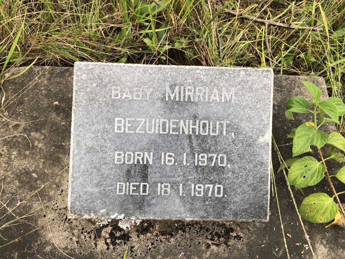 BEZUIDENHOUT Mirriam 1970-1970
