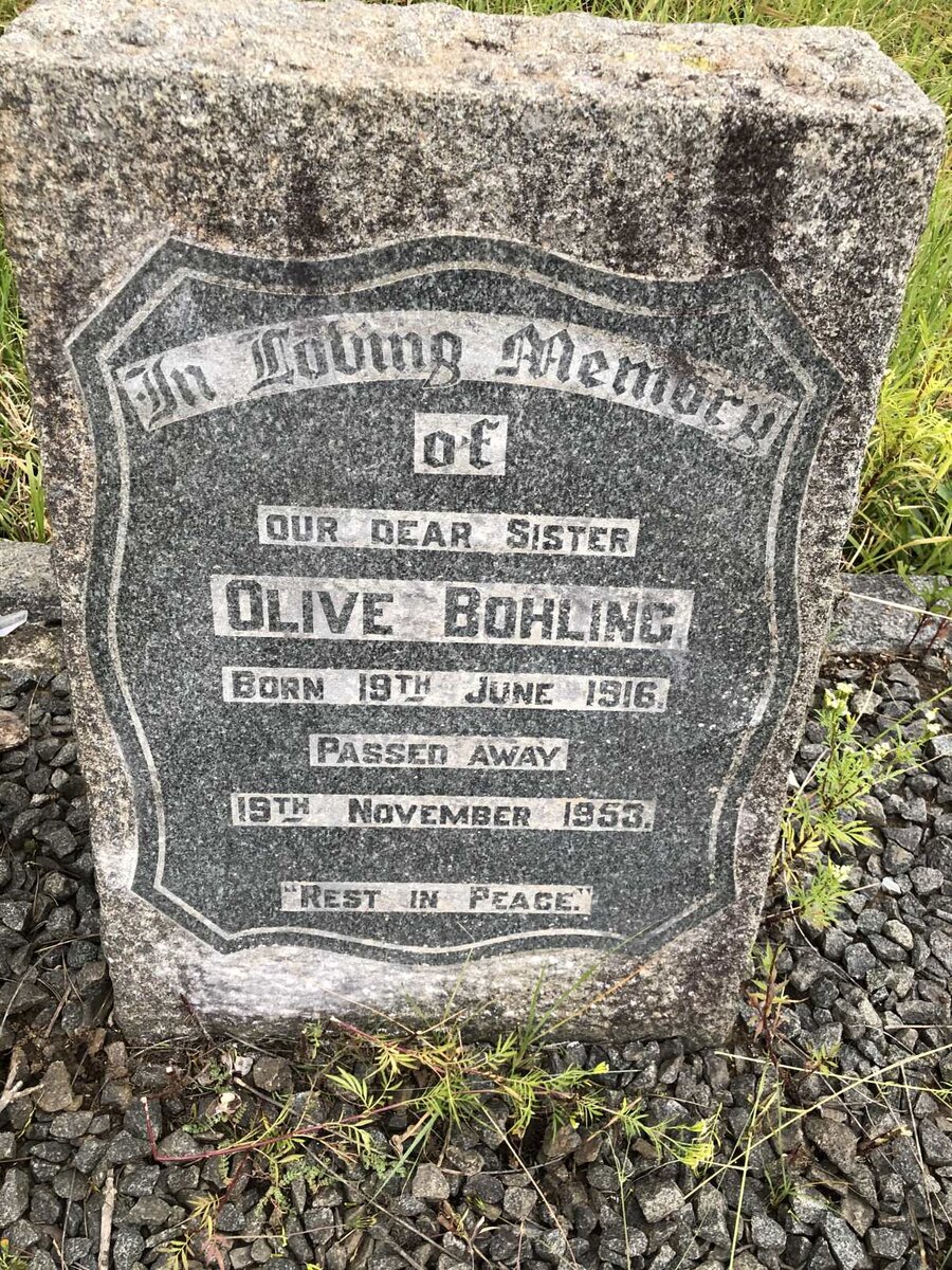 BOHLING Olive 1916-1953