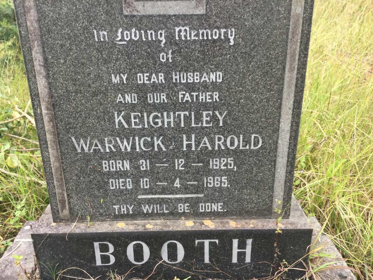 BOOTH Keightley Warwick Harold 1925-1965