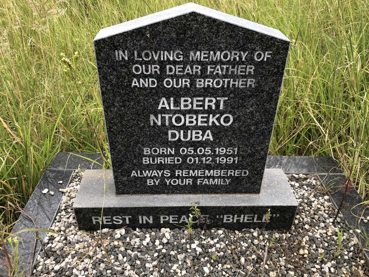 DUBA Albert Ntobeko 1951-1991