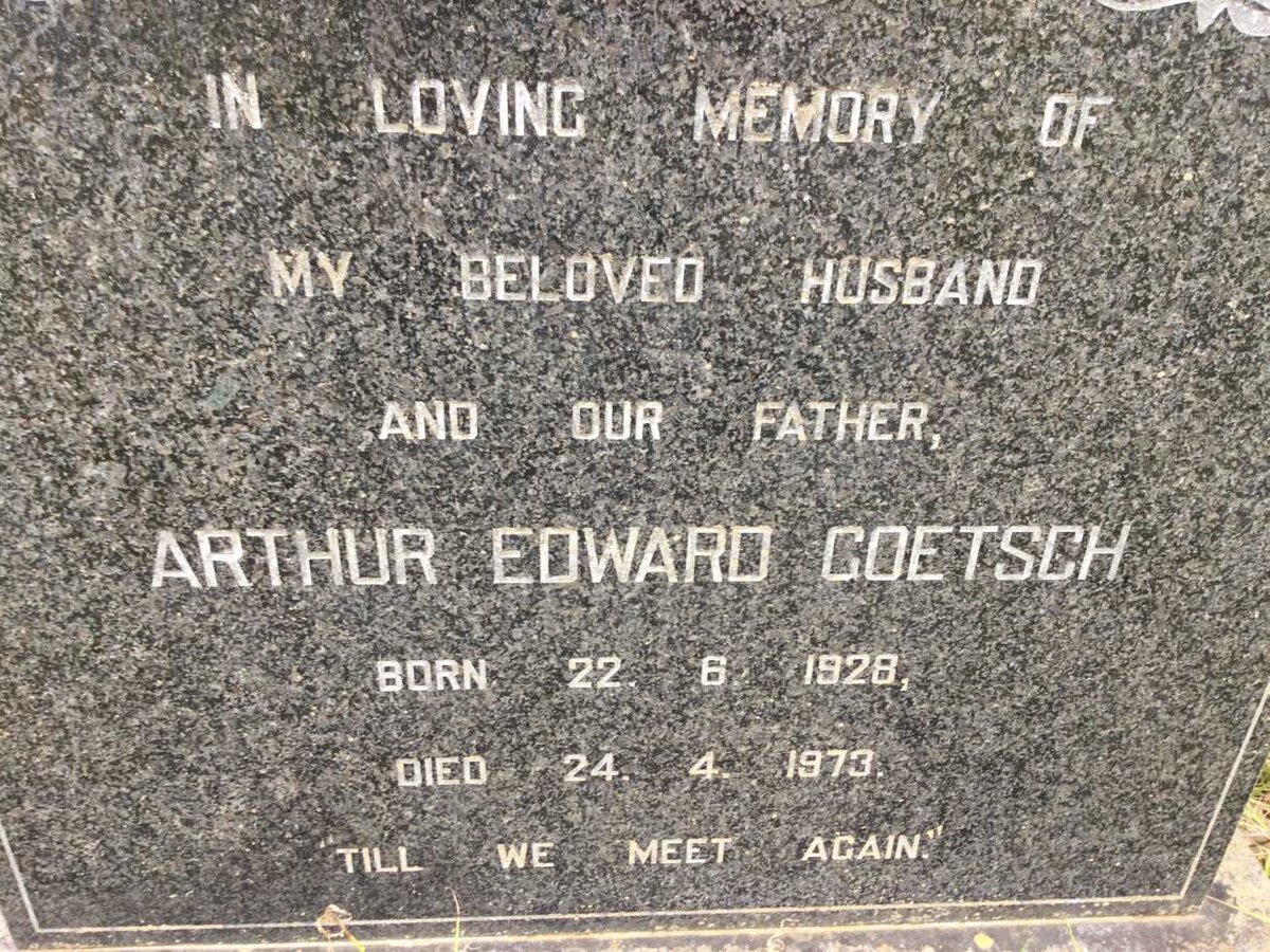 GOETSCH Arthur Edward 1928-1973