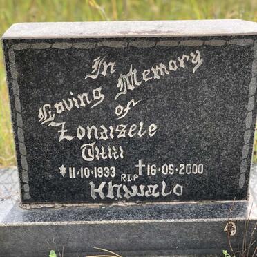 KHUMALO Zonaisele 1933-2000