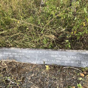 LEACH Quintin John 1921-1959 &amp; Hilda Pearl LESTER 1921-1956