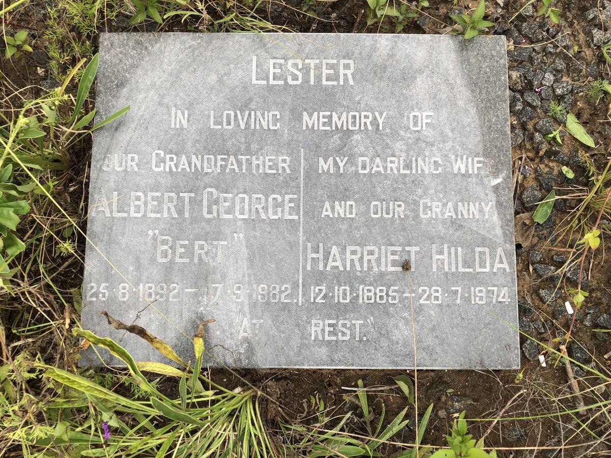 LESTER Albert George 1892-1982 &amp; Harriet Hilda 1885-1974