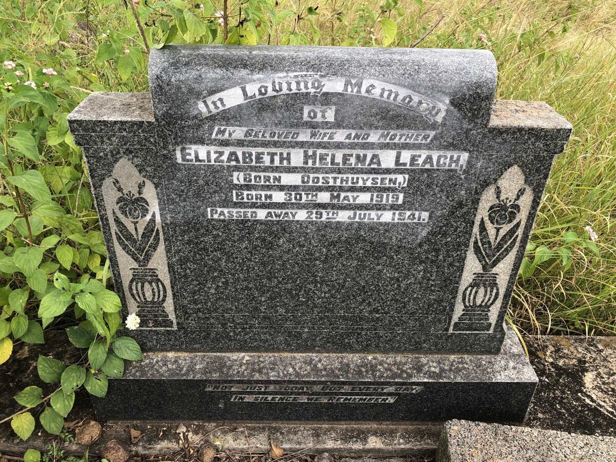 LEACH Elizabeth Helena nee OOSTHUYSEN 1919-1941