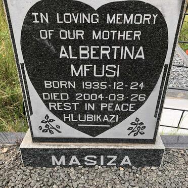 MASIZA Albertina Mfusi 1935-2004