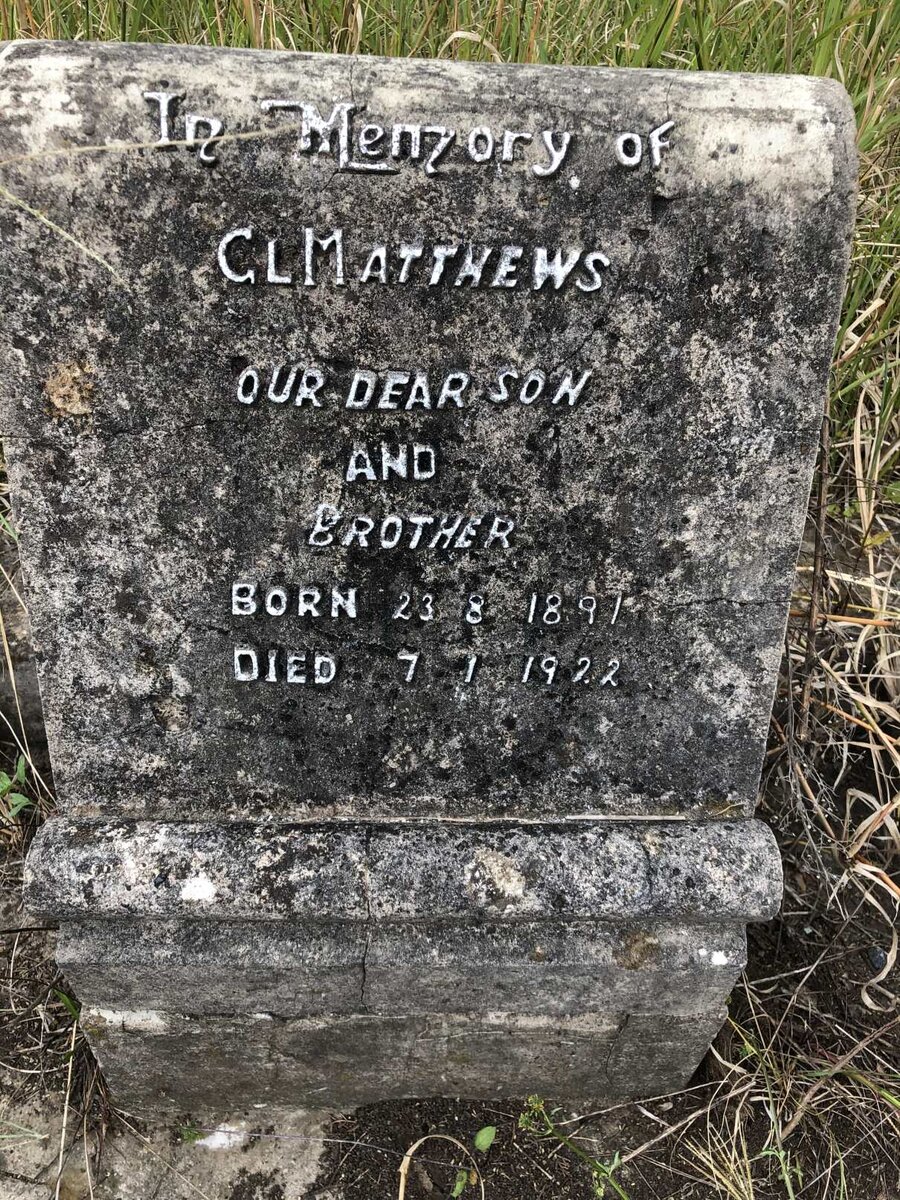 MATTHEWS G.L. 1891-1922