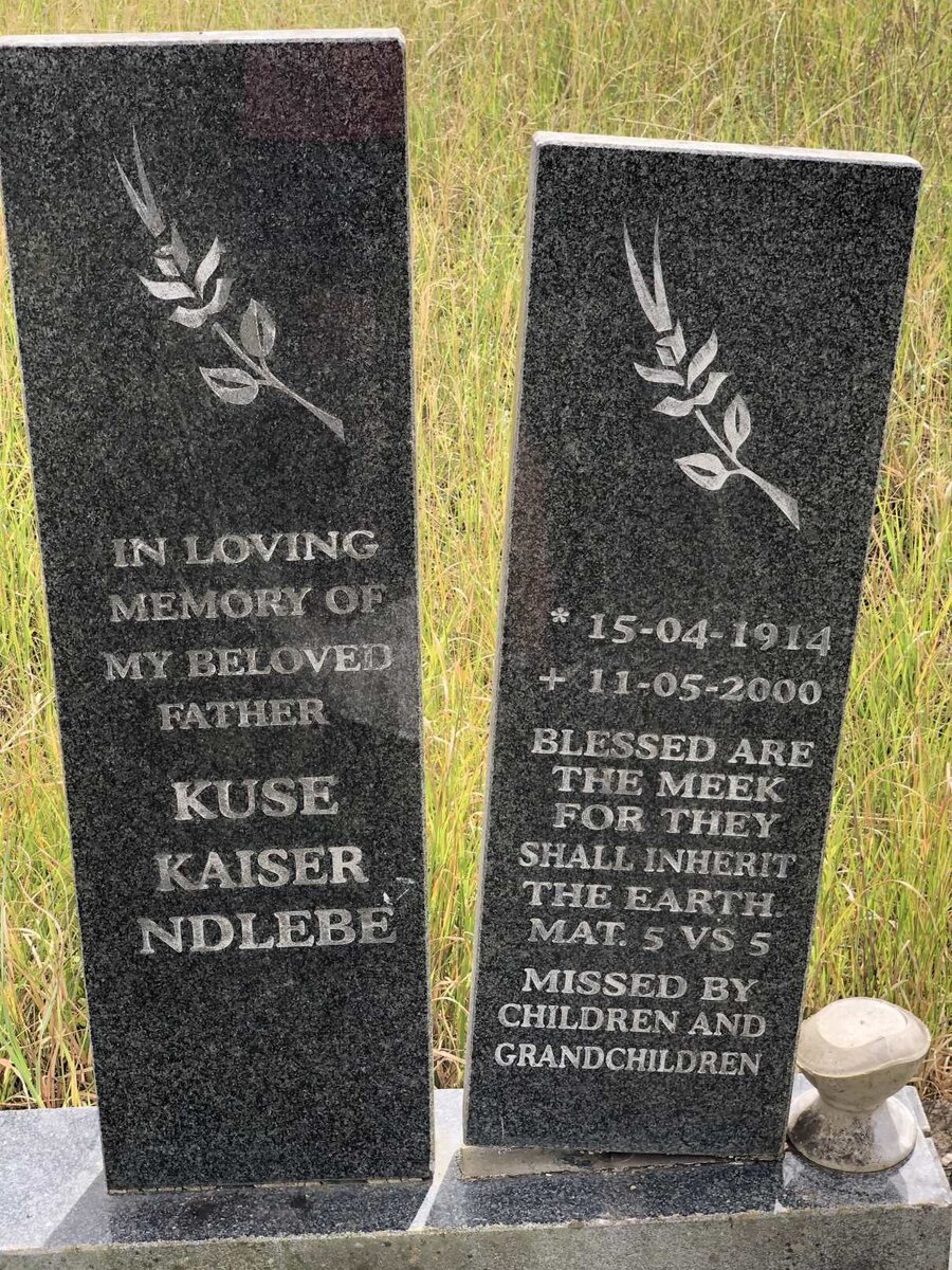 NDLEBE Kuse Kaiser 1914-2000