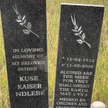 NDLEBE Kuse Kaiser 1914-2000