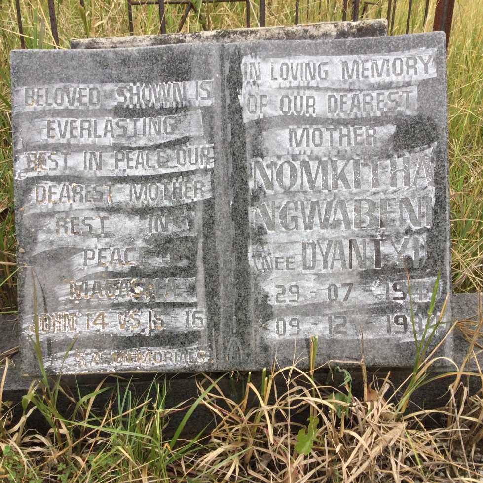 NGWABENI Nomkitha nee DYANTYI 194?-1994
