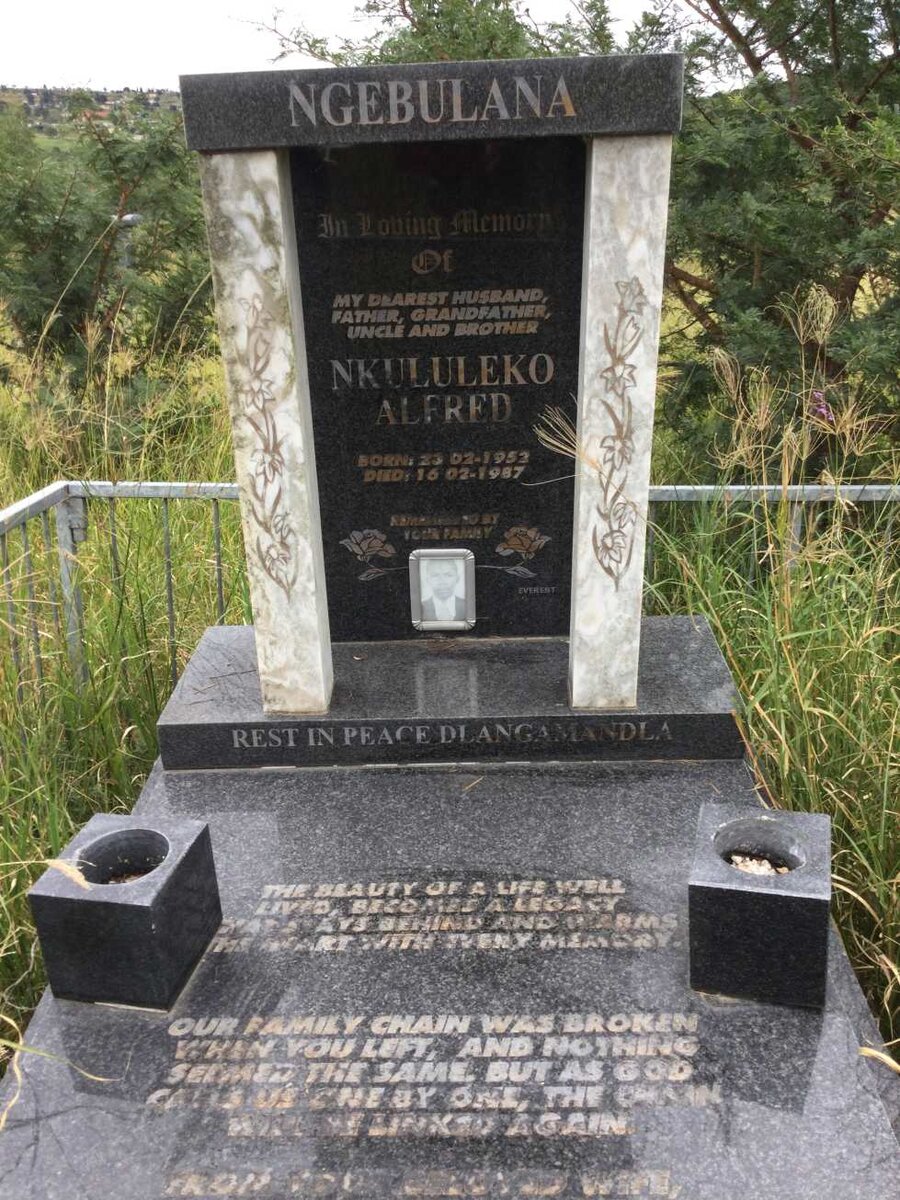 NGEBULANA Nkululeko Alfred 1952-1987