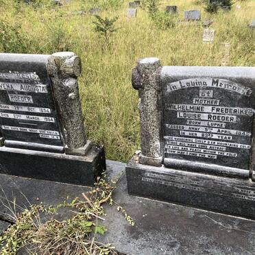 ROEDER Wilhelmine Frederike Louise nee LUPKE -1945 :: ROEDER Alwena Augusta 1894-1954