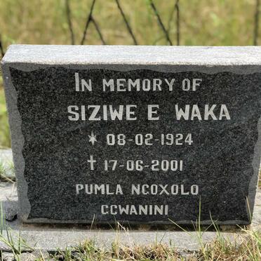 WAKA Siziwe E. 1924-2001