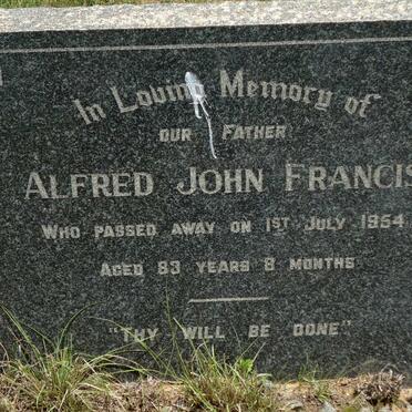 FRANCIS Alfred John -1954