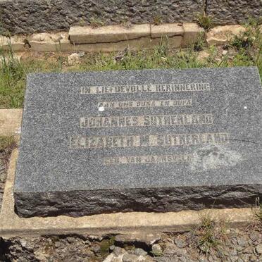 SUTHERLAND Johannes &amp; Elizabeth M. VAN JAARSVELD