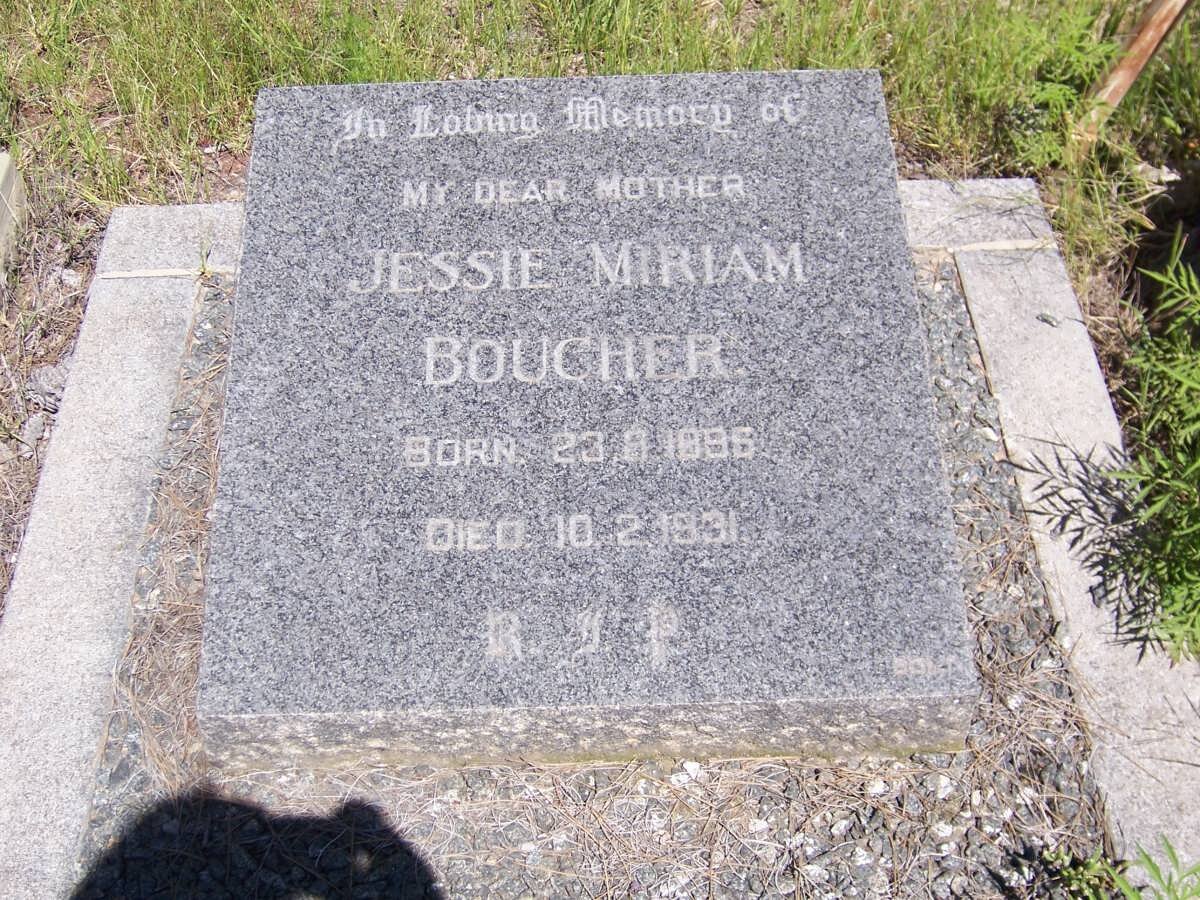BOUCHER Jessie Miriam 189?-1931