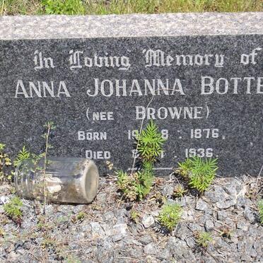 BOTTEN Anna Johanna nee BROWNE 1876-1936