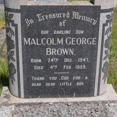 BROWN Malcolm George 1947-1959