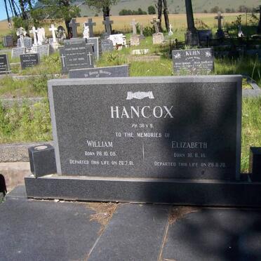 HANCOX William 1905-1981 &amp; Elizabeth 1916-1978