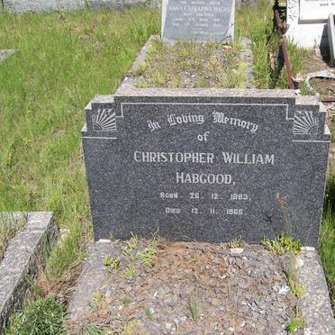 HABGOOD Christopher William 1883-1966