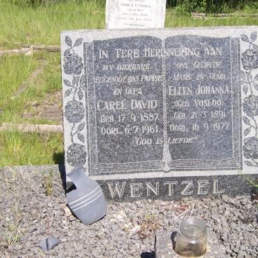 WENTZEL Carel David 1887-1961 &amp; Ellen Johanna VOSLOO 1891-1977