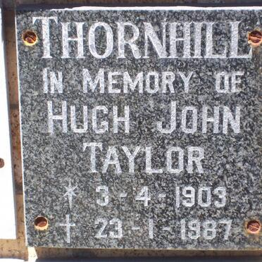 THORNHILL Hugh John Taylor 1903-1987