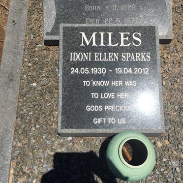 MILES Idoni Ellen Sparks 1930-2012