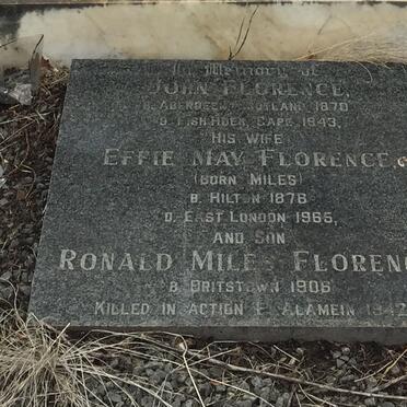 FLORENCE John 1870-1943 &amp; Effie May MILES 1876-1965 :: FLORENCE Ronald Miles 1906-1942