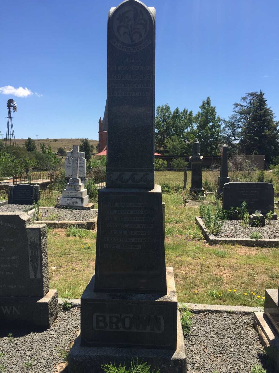 BROWN Robert Lawrence 1857-1932