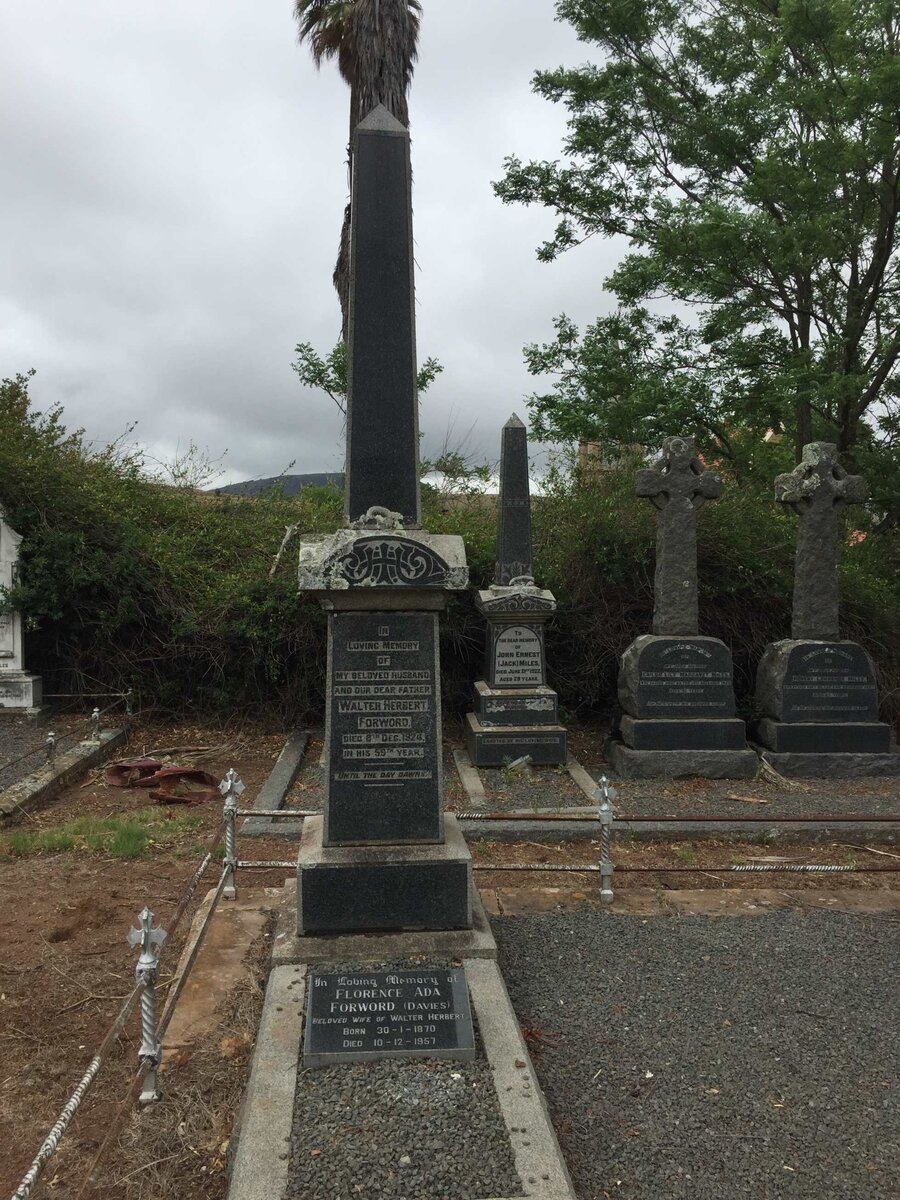 FORWORD Walter Herbert -1924 &amp; Florence Ada DAVIES 1870-1957