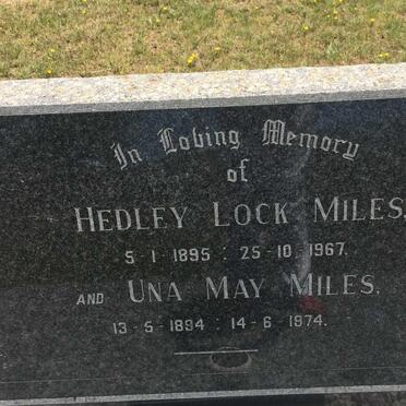 MILES Hedley Lock 1895-1967 &amp; Una May 1894-1974 :: WATSON Margaret Iris 1940-2009