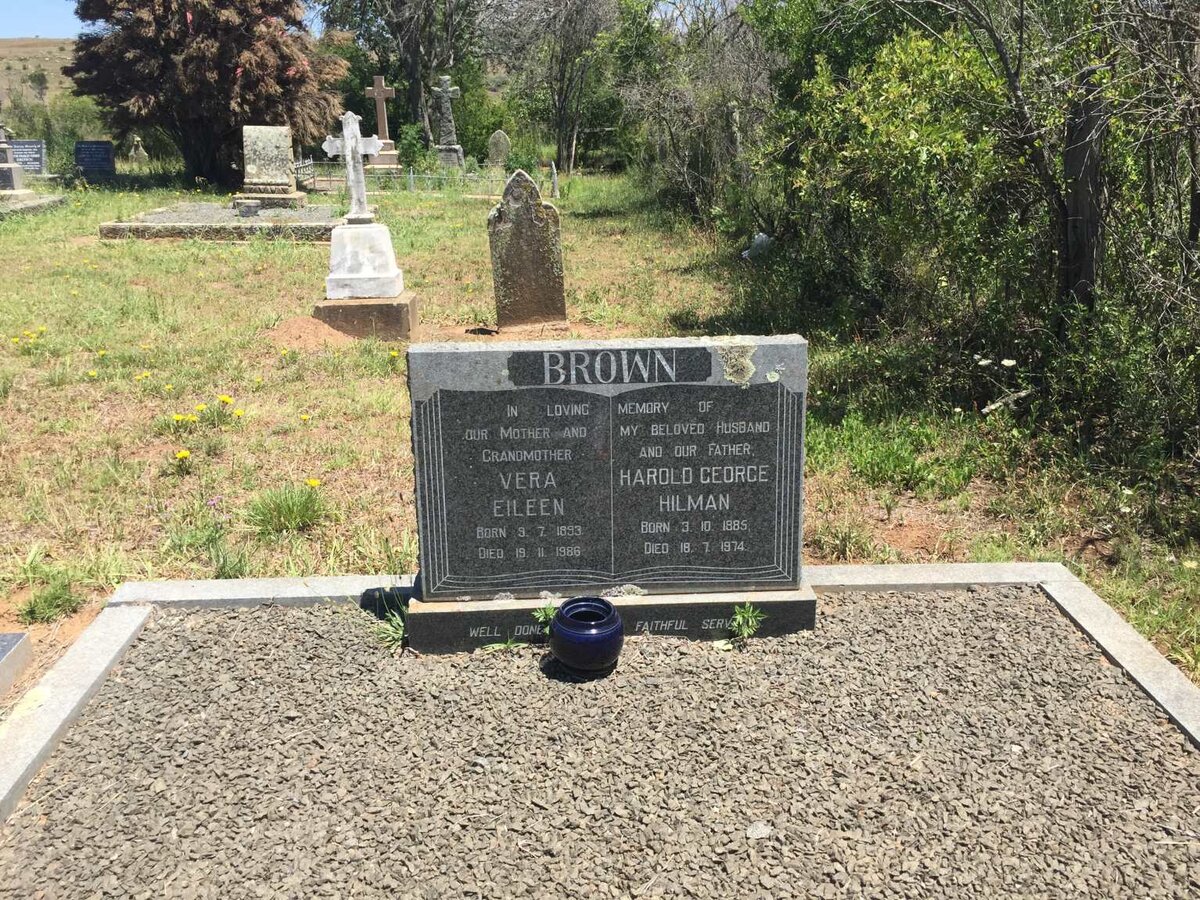BROWN Harold George Hilman 1885-1974 &amp; Vera Eileen 1893-1986