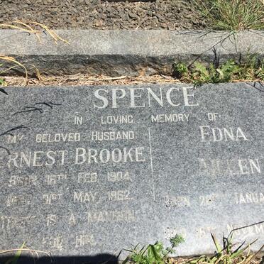 SPENCE Ernest Brooke 1904-1962 &amp; Edna Aileen 1916-2002