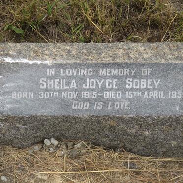 SOBEY Sheila Joyce 1915-1952