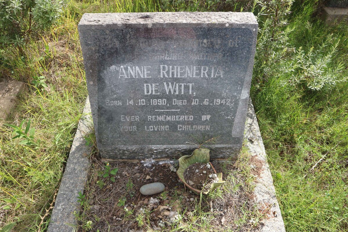 WITT Anne Rheneria, de 1890-1942