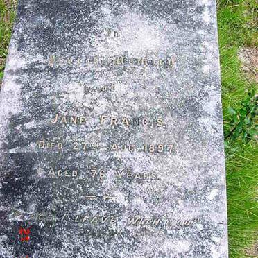 FRANCIS Jane  -1897