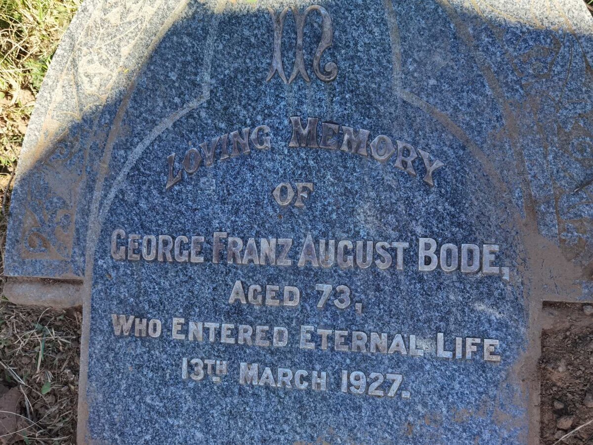 BODE George Franz August -1927