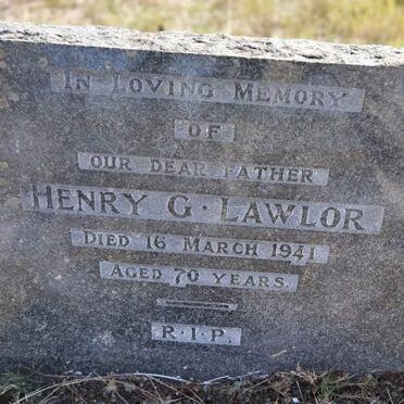 LAWLOR Henry G. -1941