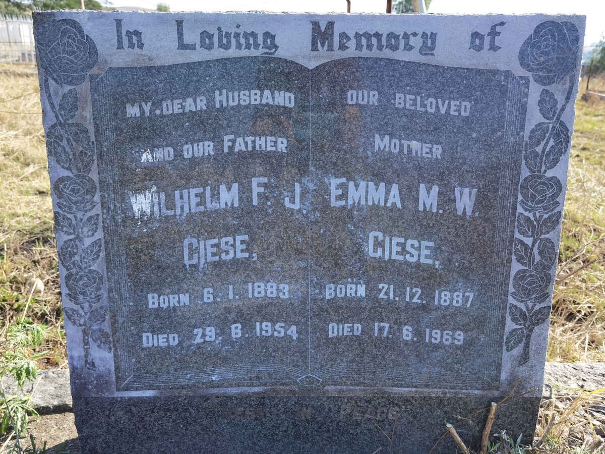 GIESE Wilhelm F.J. 1883-1954 &amp; Emma M.W. 1887-1969