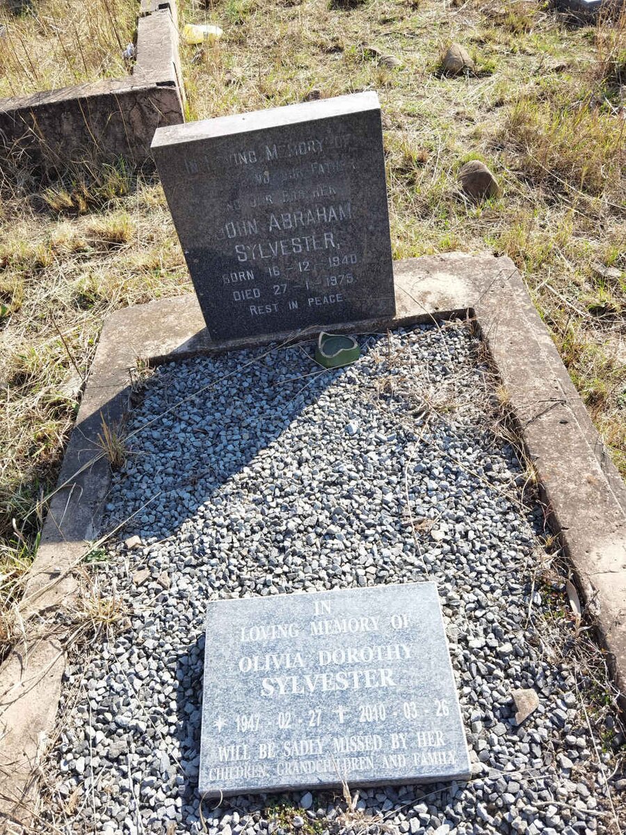 SYLVESTER John Abraham 1940-1975 &amp; Olivia Dorothy 1947-2010