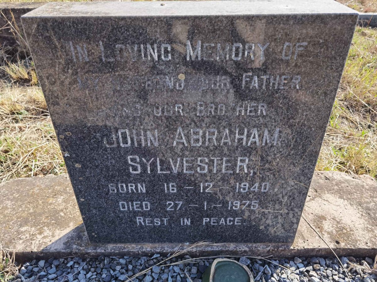 SYLVESTER John Abraham 1940-1975 &amp; Olivia Dorothy 1947-2010