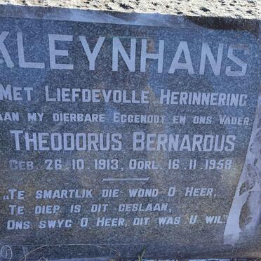 KLEYNHANS Theodorus Bernardus 1913-1958