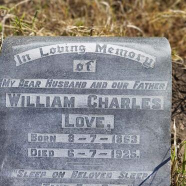 LOVE William Charles 1863-1925