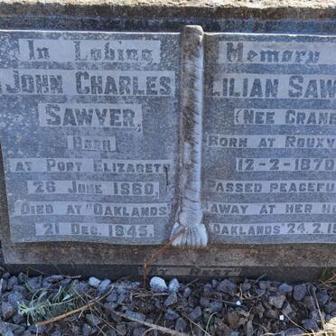 SAWYER John Charles 1860-1945 &amp; Lilian CRANE 1870-1948