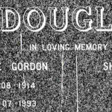 DOUGLAS Terence Gordon 1914-1993 &amp; Sheila Elizabeth 1916-1993