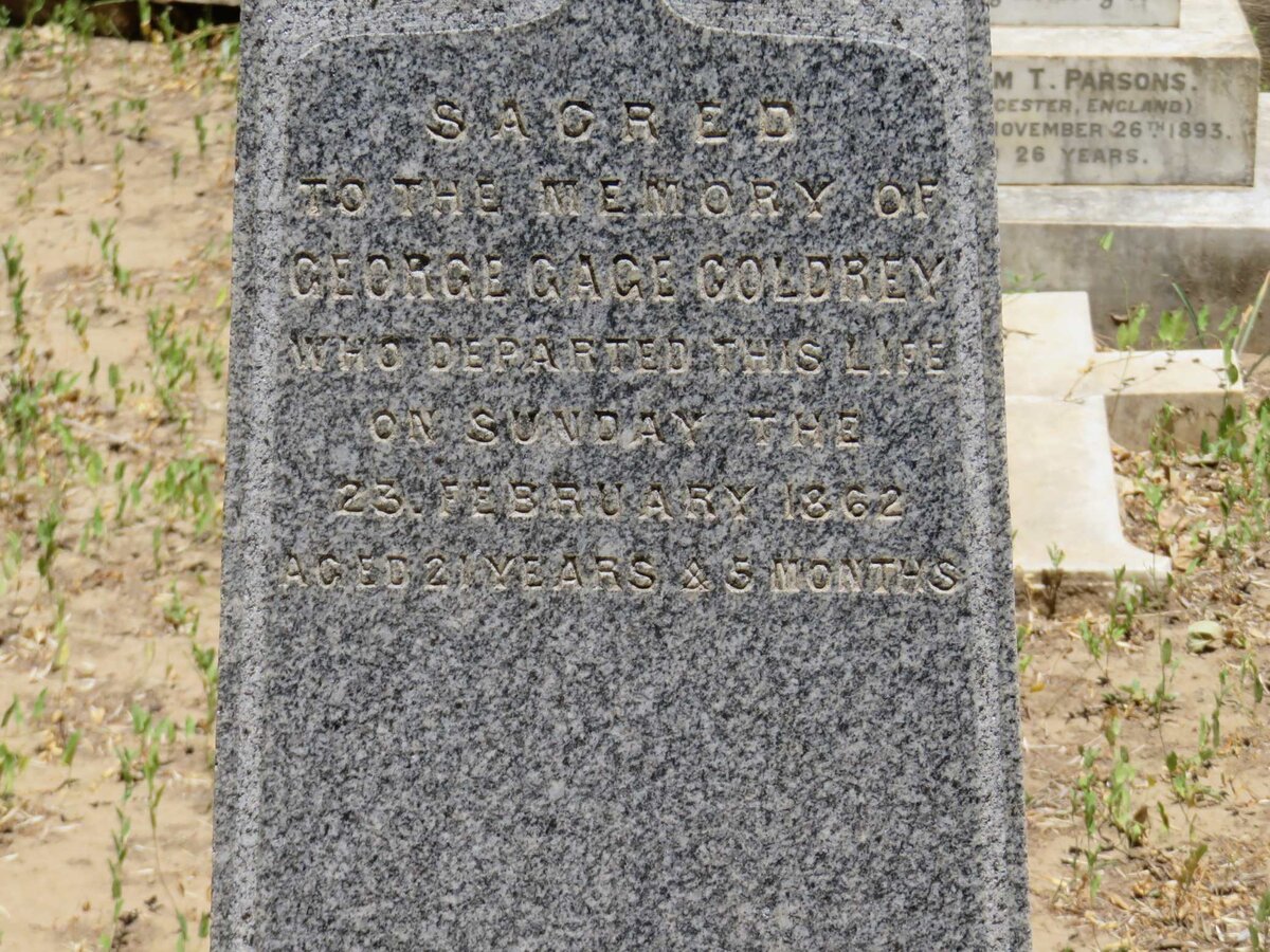 COLDREY George Gage -1862